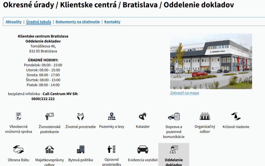 Online rezervácia a objednanie sa v klientskom centre v Bratislave