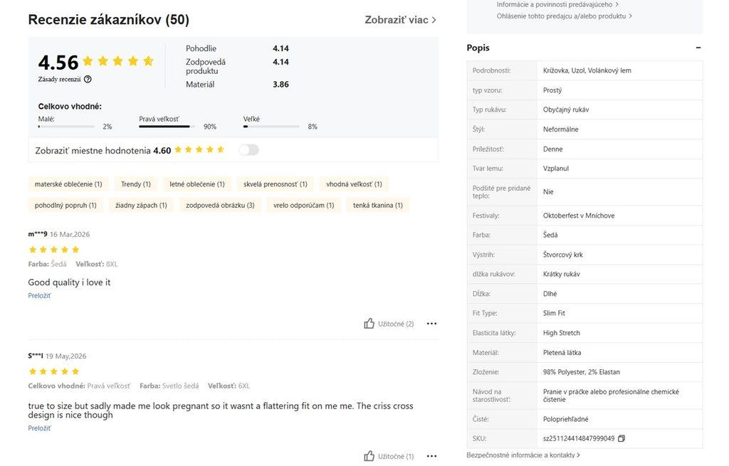 shein plus size oblečenie recenzia