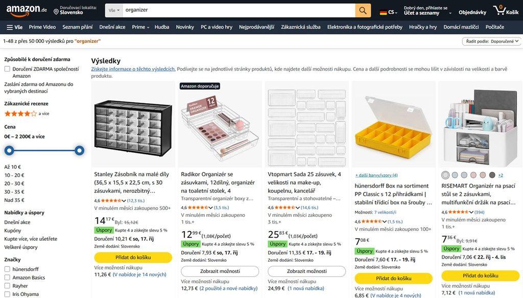 amazon top produkty slovensko